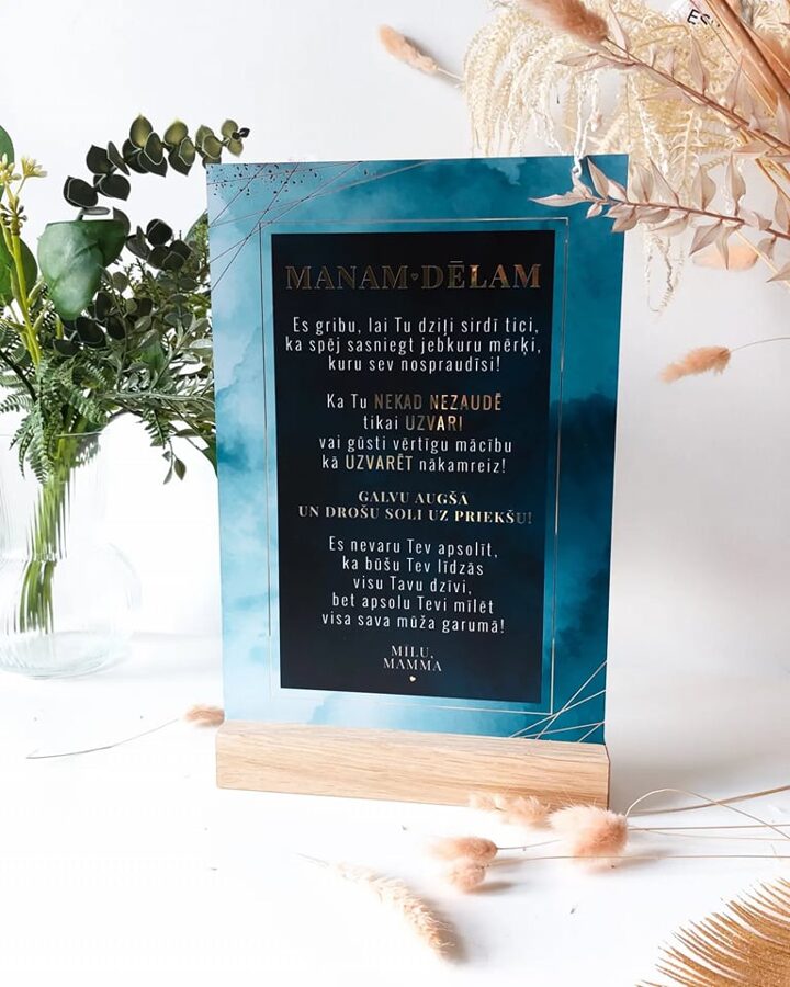 Manam dēlam /zils spoguļdekors Image