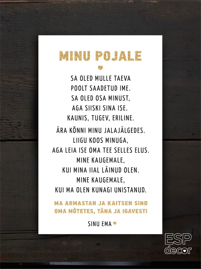 Minu pojale Image 4